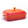 Travessa Retangular Com Tampa Le Creuset Laranja 32cm - 1