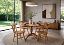 Ver imagem 1 de Conjunto de Mesa Redonda com 4 Cadeiras Milena Madeira Natural