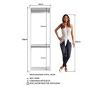 Ver imagem 2 de Guarda Roupa Closet Crpro-CLO003 2 Prateleiras MDP 60cm Branco Multimóveis