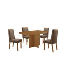 Ver imagem 1 de Mesa de Jantar Olímpia 120cm Tampo MDF Laminado Canto Copo com 4 Cadeiras Carolina