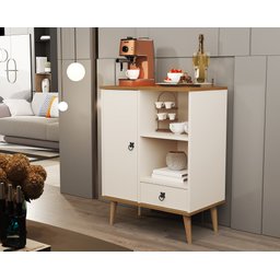 Aparador Pés Palito Retrô para Apartamento Pequeno - 4