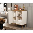 Ver imagem 3 de Aparador Pés Palito Retrô para Apartamento Pequeno