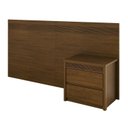 Ver imagem 2 de Painel Cabeceira Frisado Casal com LED e Mesa de Cabeceira 109x180cm