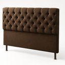 Ver imagem 1 de Cabeceira Cama Box Casal Queen Size 160cm Valentina Estofada Marrom