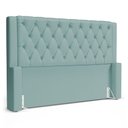 Ver imagem 1 de Cabeceira Atena para Cama Box Queen Size 160cm Capitonê com Frame Veludo Acqua - Abmaza