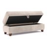 Recamier Calçadeira Bali 1,40m Suede Bege- Inova Decorações - 1