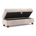 Ver imagem 1 de Recamier Calçadeira Bali 1,40m Suede Bege- Inova Decorações
