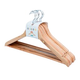 Conjunto de cabides de madeira 8 Pçs - Oikos - 1