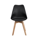 Ver imagem 3 de Mesa Eames 90cm Branca com 4 Cadeiras Saarinen Pretas para Sala de Jantar