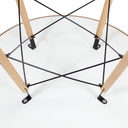 Ver mais imagens de Mesa Eames 90cm Branca com 4 Cadeiras Saarinen Pretas para Sala de Jantar