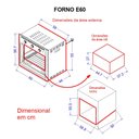 Ver imagem 3 de Forno Elétrico Embutir Fogatti E60 Inox 60l