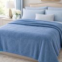 Ver imagem 3 de Manta Casal Lisa 1,8x2m Azul - Camesa