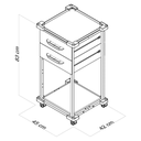 Ver imagem 6 de Carrinho Organizador Auxiliar com 3 Gavetas Multiuso - Tampo MDF - Estrutura em Aço