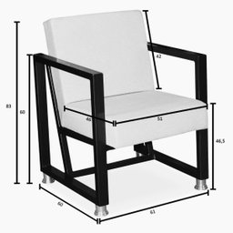 Poltrona Decorativa Base de Ferro Cor Ouro Velho Suede Sarah:Cinza - 3