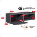 Ver imagem 5 de Rack Suspenso Home Tv 32" Bancada Flutuante Canadá 90cm Porta Nicho Eletrônico Sala Quarto Pequeno