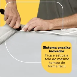 Tela Mosquiteira Removível para Janela 0,80m X 0,80m Alumínio Branco - 5