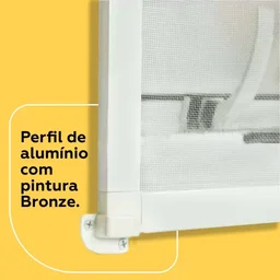Tela Mosquiteira Removível para Janela 0,80m X 0,80m Alumínio Branco - 3