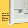 Tela Mosquiteira Removível para Janela 0,80m X 0,80m Alumínio Branco - 3
