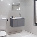 Ver imagem 2 de Kit Gabinete Quartzo Madeira p/ Banheiro COZIMAX- Cinza