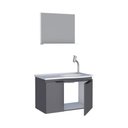 Ver imagem 1 de Kit Gabinete Quartzo Madeira p/ Banheiro COZIMAX- Cinza