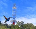 Ver imagem 2 de Bebedouro de vidro grande americano com prato para beija flor e pássaros ar livre