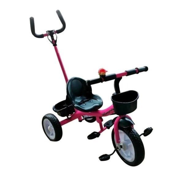 Triciclo Infantil com Haste Empurrador Pedal Motoca Velotrol 2 em 1  Brinqway BW-082RS Rosa - BEST SALE SHOP