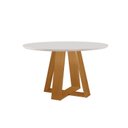 Ver imagem 2 de Mesa para Sala de Jantar Tampo com Vidro Grécia Marrom/Castanho Cinamomo
