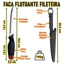 Ver imagem 3 de Faca Fileteira Flutuante Pesca Cortar Filetar Limpar Peixe
