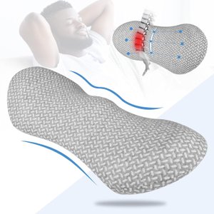 Almofada de Apoio Lombar Ergonômica de Espuma Viscoelástica
