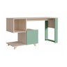 Mesa Escrivaninha Aurora Be Mobiliário Nature Com Verde - 1