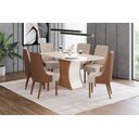 Ver imagem 2 de Mesa Jantar Luiza 160 6 Cadeiras Ivy Caramelo - Henn