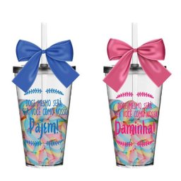 Kit 2 Copos Lembrancinha com Laço para Pajem e Daminha Acrílico - 2
