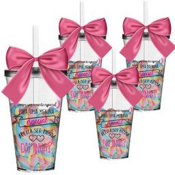 Kit 4 Copos Lembrancinha com Laço Personalizados para Daminha - 2