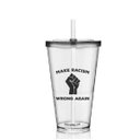 Ver imagem 1 de 4 Copos com Tampa e Canudo Make Racism Wrong