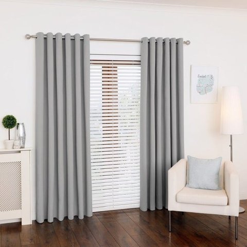 Cortina Cinza-claro Sala /quarto 300x180 para Varão - Fabritex Enxovais