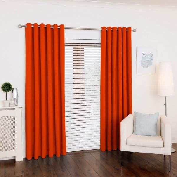 Cortina Laranja para Sala /Quarto 300x250 para varão - FABRITEX ENXOVAIS