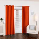 Ver imagem 1 de Cortina Laranja para Sala /Quarto 300x250 para varão - FABRITEX ENXOVAIS