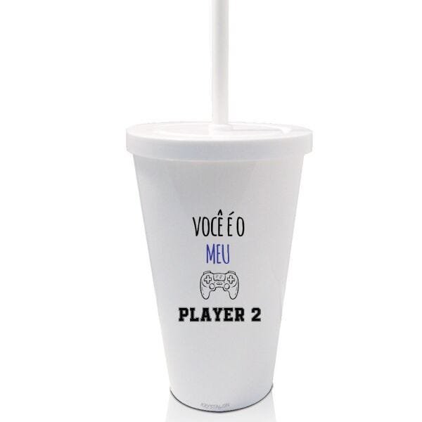 Kit Copo com Tampa e Balde - Player 1 - Dia dos Namorados - 2