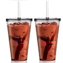 Ver imagem 2 de Kit 2 Copos com Tampa e Canudo - Me Faz Bem - Para Dia dos Namorados