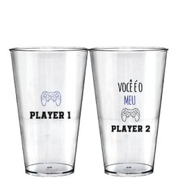 Kit 2 Copo 550 ml - Player 1&2 - Para Dia dos Namorados - 1