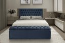 Ver imagem 2 de Kit Cabeceira e Calçadeira Imperatriz 193 cm Suede Azul Marinho
