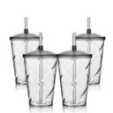 Ver imagem 2 de Kit 4 Copos com Tampa e Canudo 700 ml Transparente de Acrílico