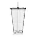 Ver imagem 1 de Kit 4 Copos com Tampa e Canudo 550 ml Transparente Acrílico Poliestireno