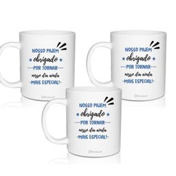 3 Canecas Lembrancinha Agradecimento para Pajem - 1