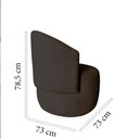 Ver imagem 6 de Kit 2 Poltronas Decorativa Beatriz Orgânica Bouclé Marrom