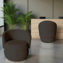 Ver imagem 7 de Kit 2 Poltronas Decorativa Beatriz Orgânica Bouclé Marrom