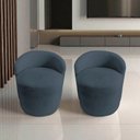 Ver imagem 1 de Kit 2 Poltronas Decorativa Yara Orgânica Bouclé Cinza