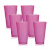 Kit 6 Copos Big Drink Rosa 550 ml Acrílico Ps KrystalON - 1