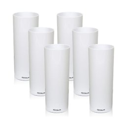 Kit 6 Copos Tubo Branco 300 ml Acrílico Ps - 1