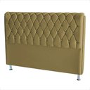 Ver imagem 2 de Cabeceira de Cama Box Londres King 195 Cm Suede Botão de Strass Bege do Lar Móveis e Decoração